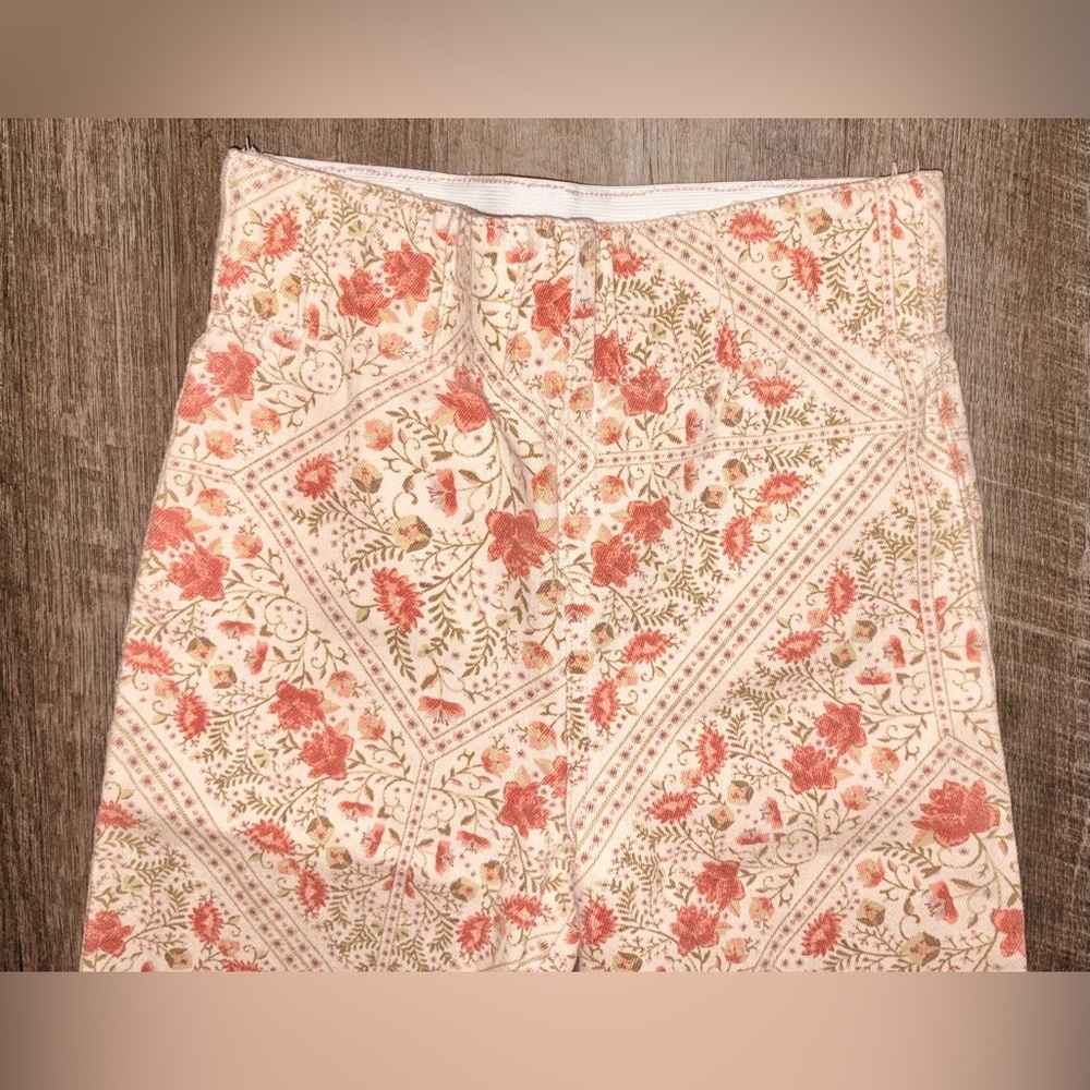 Show Me Your MuMu Floral Bohemian Wide-Leg Pants Stretch Waist Size Small - Picture 7 of 9